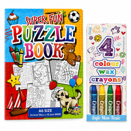 Puzzle book with - puzzle, colouring