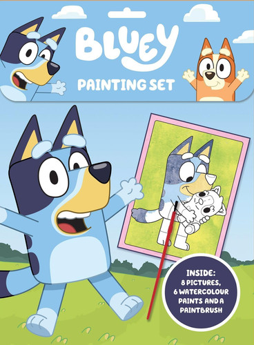 Bluey painting colouring set - &,